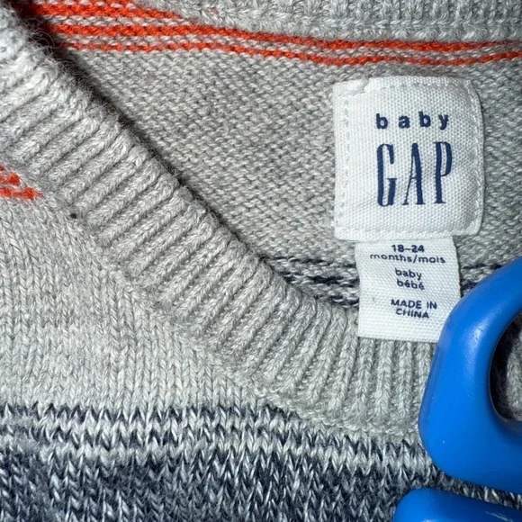 Baby GAP Multicolor Striped Kids Footies 100% Cotton 18-24 Months - Picture 12 of 12